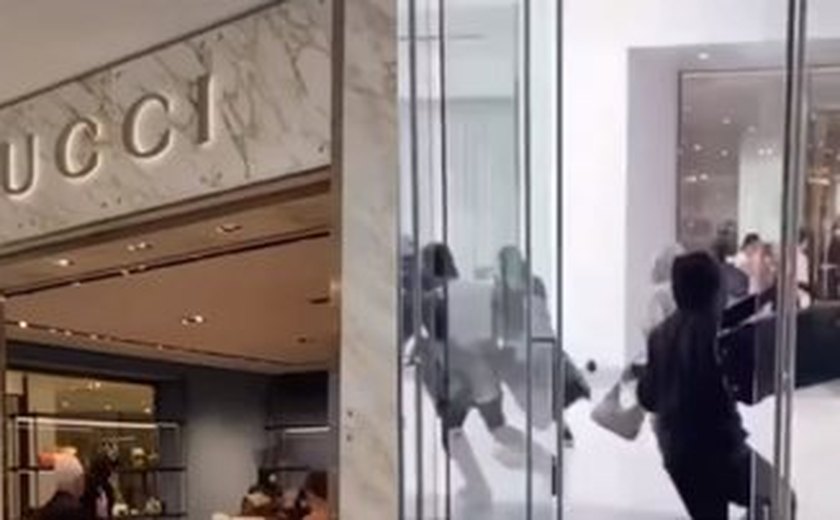 Grupo é flagrado roubando loja da Gucci em Beverly Hills; veja vídeo