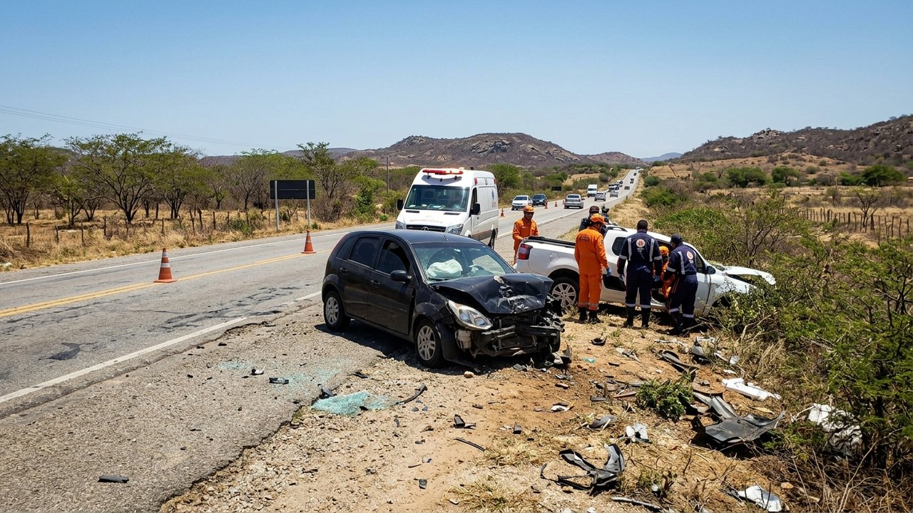 Colisão fatal na BR-316 deixa um morto e três feridos no Sertão de Alagoas