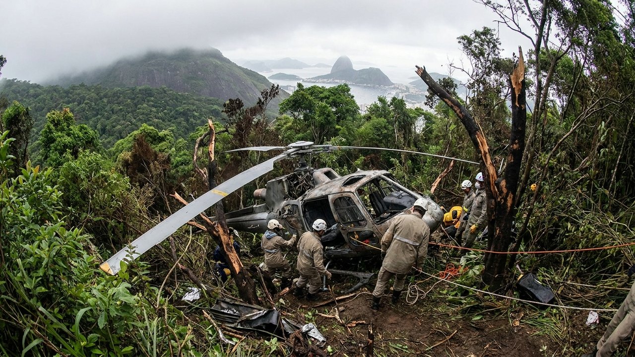 Colombiano se despede de mãe, irmã e sobrinha mortas em queda de helicóptero no Rio