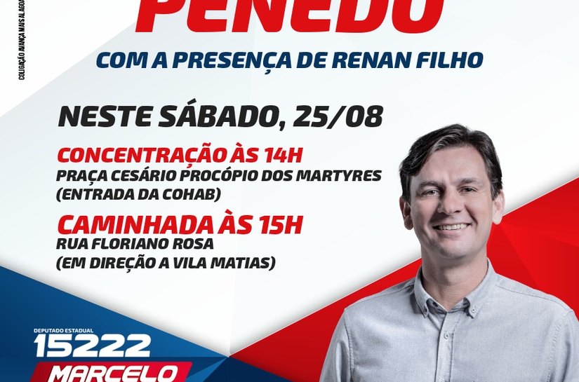 Marcelo Beltrão (MDB) lança campanha em Penedo neste sábado (25)