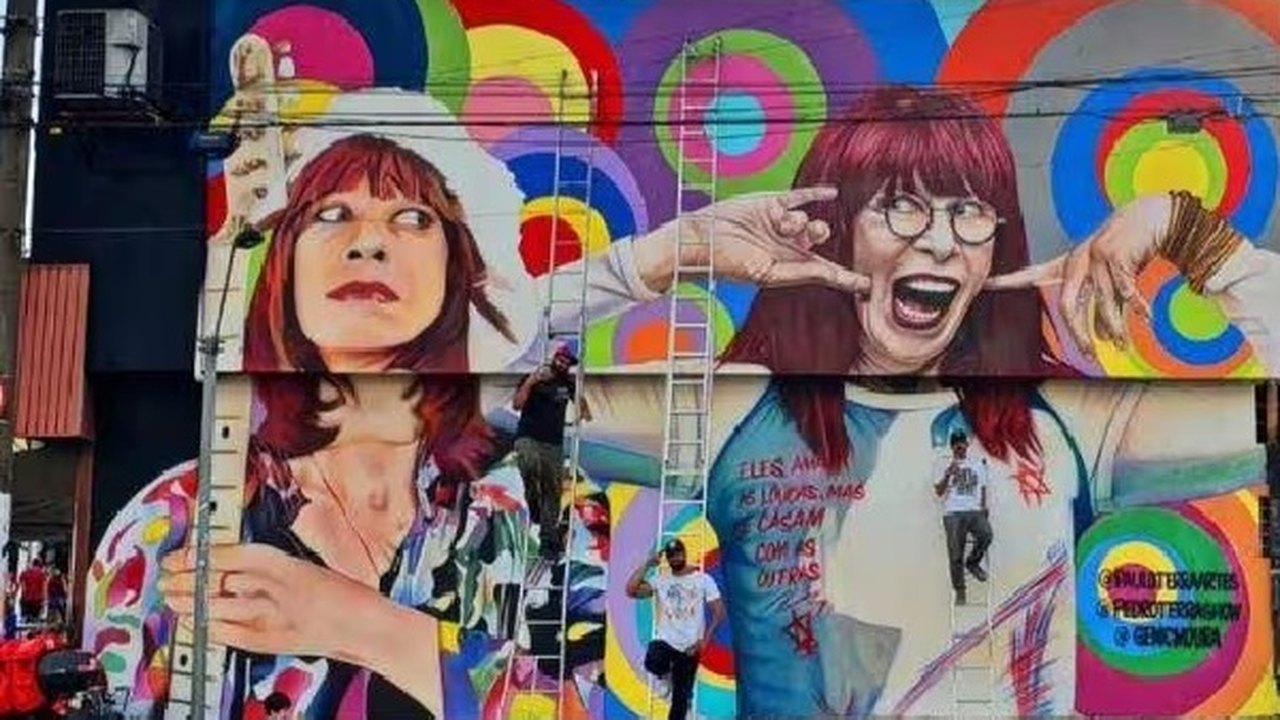 Mural para Rita na Vila Mariana, onde morou e foi presa