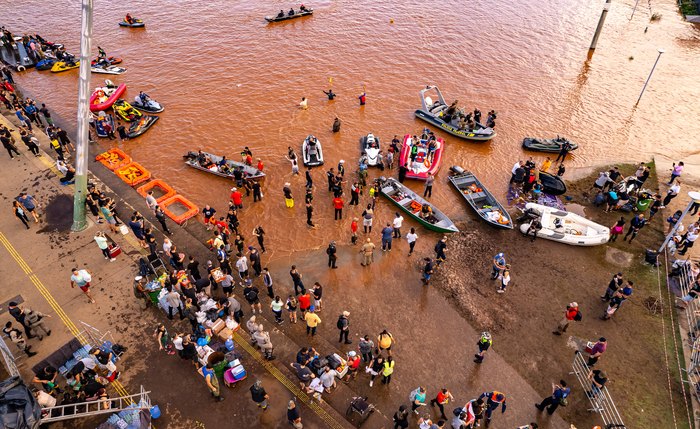 Porto Alegre castigada pela chuvas innundando grande parte da capital Gaucha