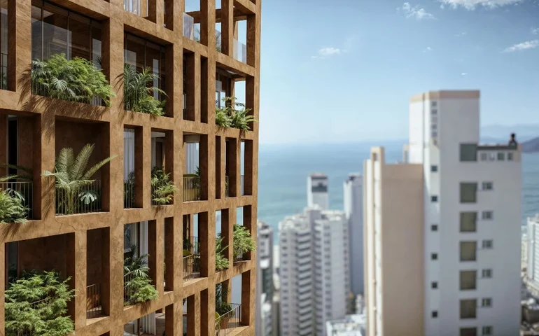 Primeiro projeto de 'edifício árvore' do país traz água filtrada de alta qualidade e ar mais puro aos moradores