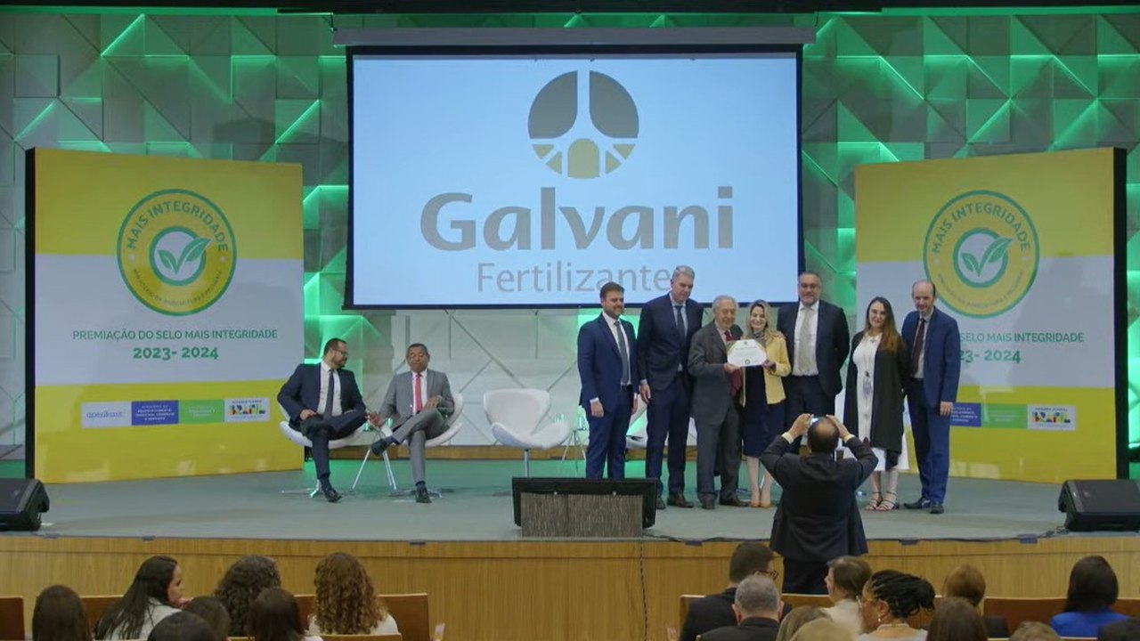 Galvani conquista Selo Mais Integridade do Ministério da Agricultura e Pecuária