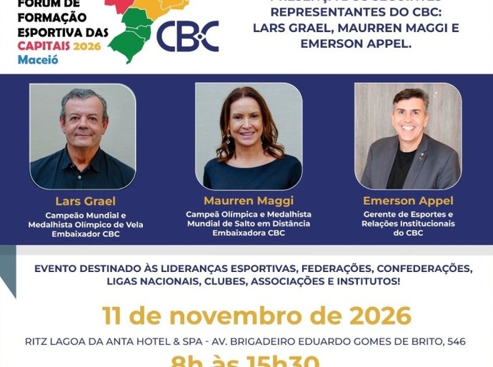 Maceió recebe fórum esportivo com campeões olímpicos e grandes nomes do esporte brasileiro