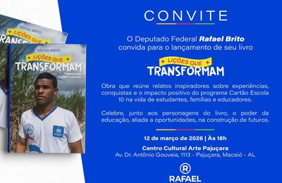 Deputado Rafael Brito lança livro com histórias emocionantes de transformação por meio da educação