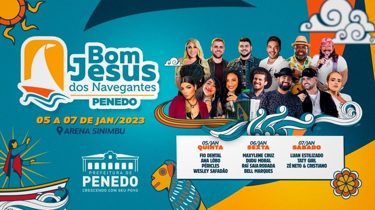 Confira aqui a programação artística do Bom Jesus 2023 de Penedo