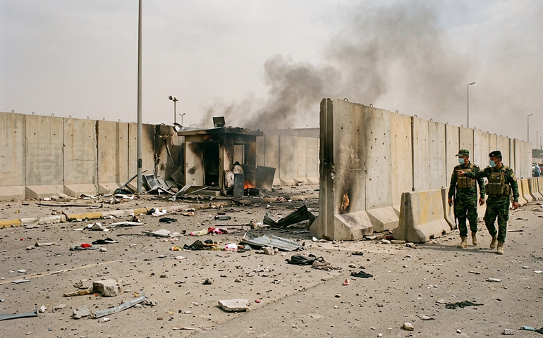 Imagens revelam ataque à Embaixada dos EUA na Zona Verde, em Bagdá