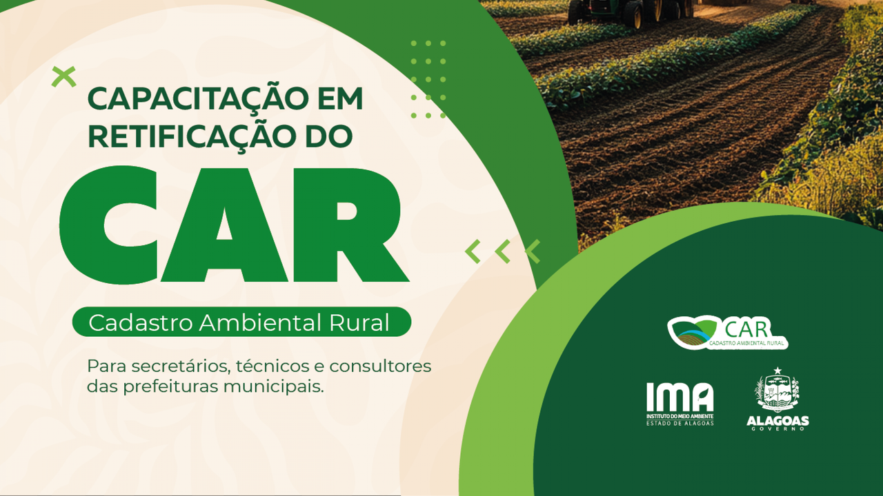 IMA convida para formação sobre as retificações do Cadastro Ambiental Rural