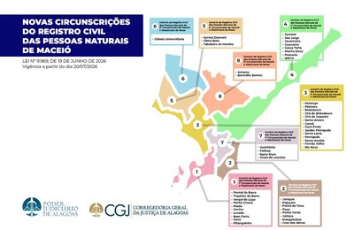 Lei de reestruturação dos cartórios de registro civil de Maceió entra em vigor