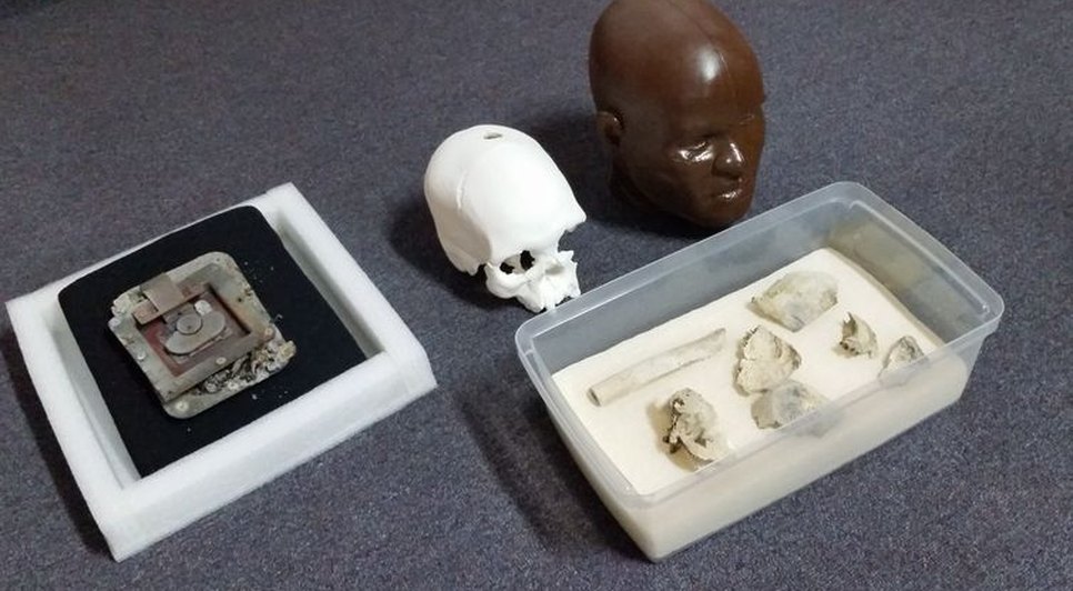 fragmentos crânio de Luzia