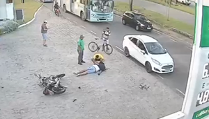 Motorista provoca acidente, deixa policial ferido e foge sem prestar socorro em Aracaju; VÍDEO