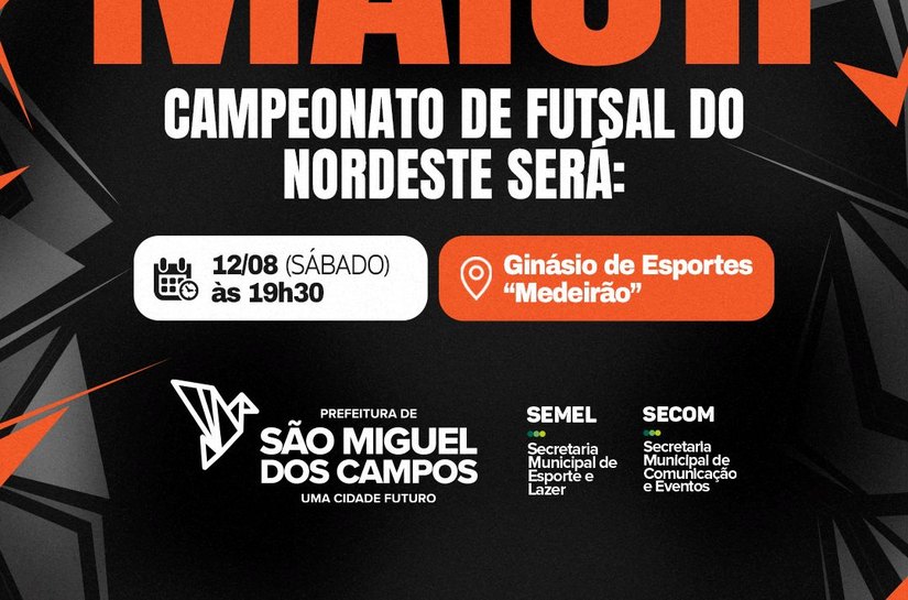 Campeonato Miguelense de Futsal será iniciado sábado (12)