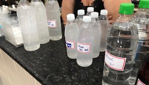 ALCOOL EM GEL FALSO / Foto: Ascom/Semdec