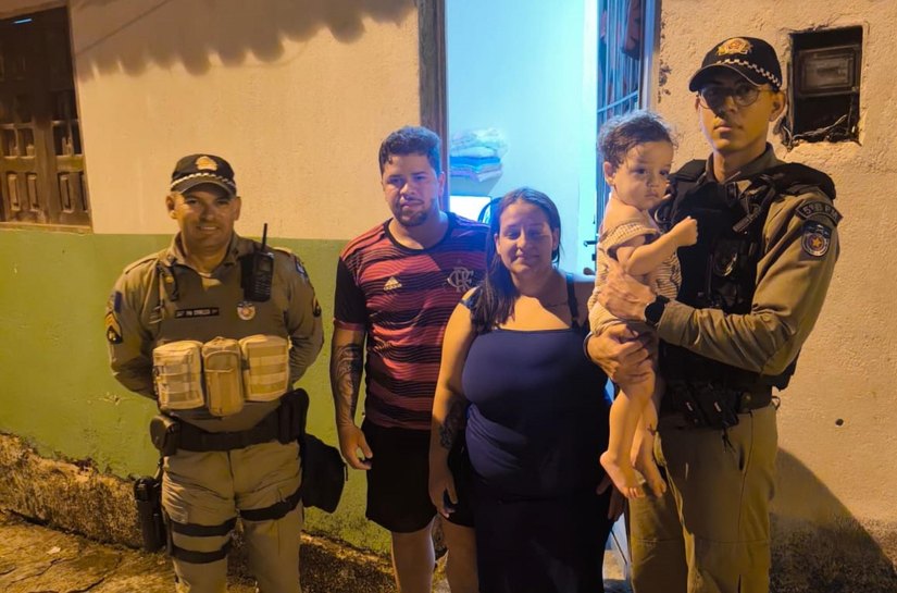 Guarnição da Polícia Militar presta socorro e salva bebê vítima de engasgo em Maceió