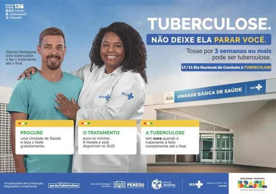 Secretaria de Saúde de Penedo alerta a população sobre a importância do combate à tuberculose