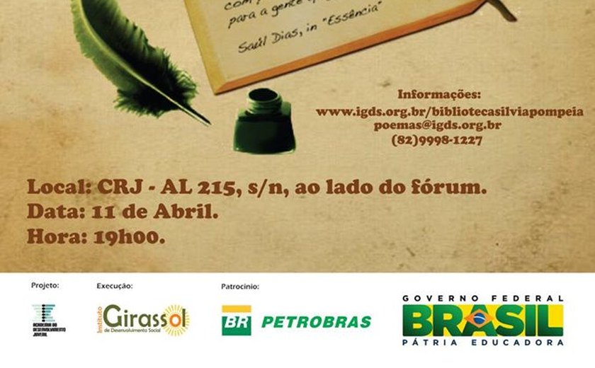 Instituto Girassol realiza Sarau de Poemas em Boca da Mata