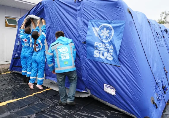 Hospital de campanha em Porto Alegre irá atender 200 pacientes por dia
