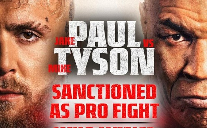 Mike Tyson x Jake Paul terá nocaute permitido nos oito rounds previstos no dia 20 de julho