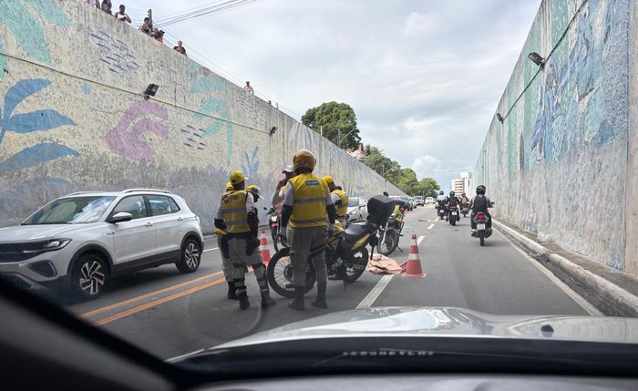 Viaduto no Jacintinho onde uma mulher foi a óbito por suicídio Viaduto no Jacintinho onde uma mulher foi a óbito por suicídio