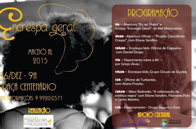 Lazer na Praça do Centenário recebe o Encrespa Geral Maceió