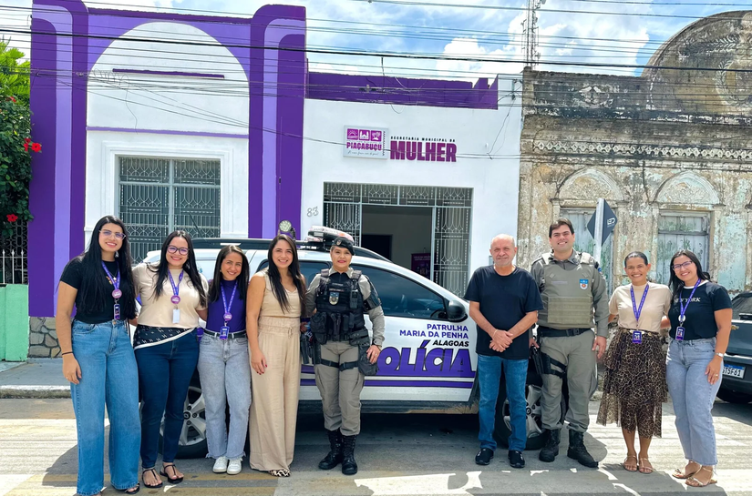 Patrulha Maria da Penha visita a Secretaria da Mulher de Piaçabuçu e reforça parceria no enfrentamento à violência doméstica