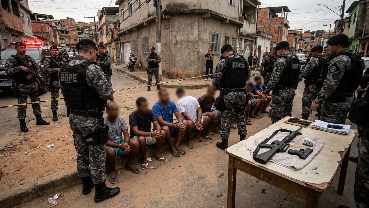 Operação do BOPE termina com cinco detidos e apreensão de fuzil e pistola na Zona Sudoeste