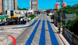 Trecho da Av. Gustavo Paiva passa a ter quatro faixas sentido Jacarecica/Centro / Foto: Reprodução/DMTT