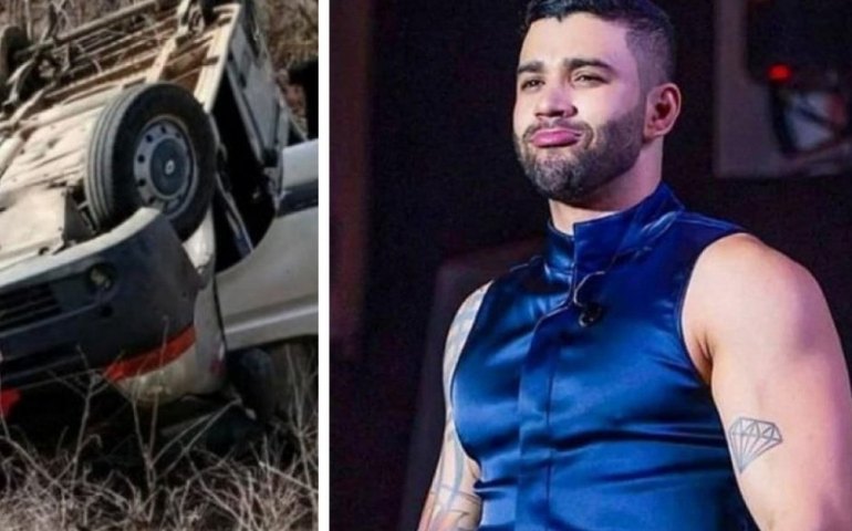 Van com equipe de Gusttavo Lima sofre acidente e capota na Paraíba