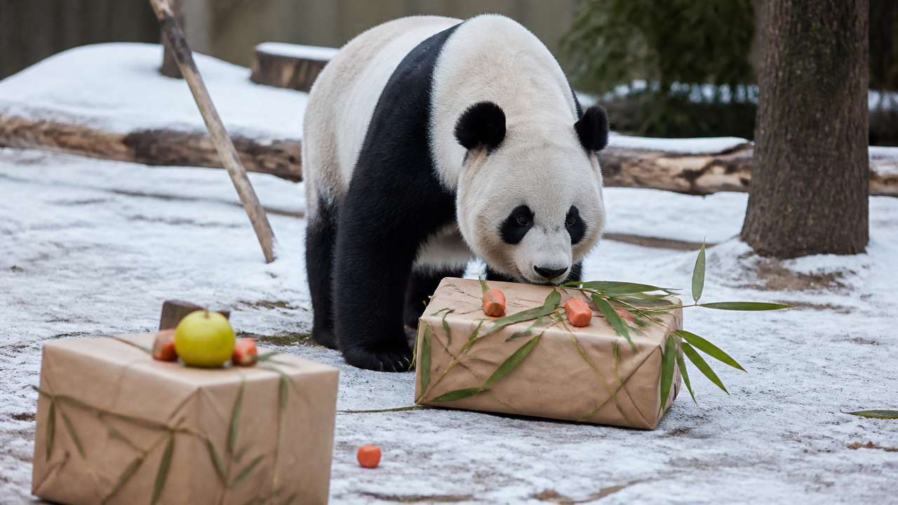 Pandas recebem presentes especiais em zoológico de Moscou