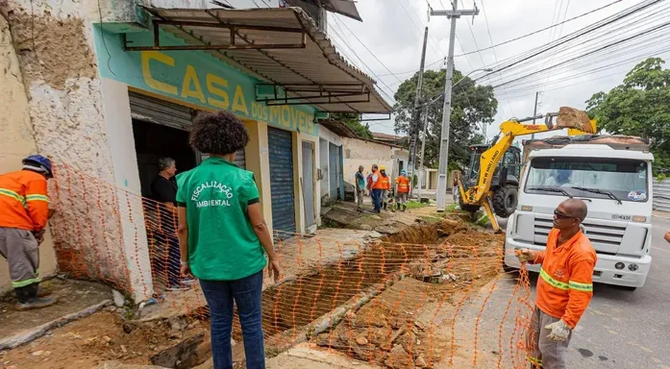 Afundamento no pinheiro. Fonte: Assessoria