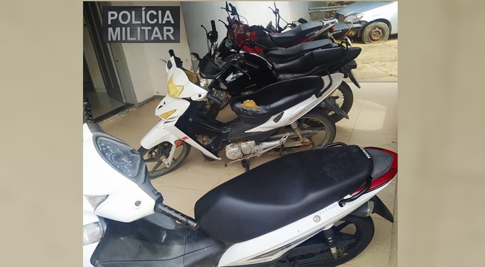 Sete suspeitos de roubar oito motocicletas são presos em Campo do Brito / Foto: Foto: Polícia Militar/SE