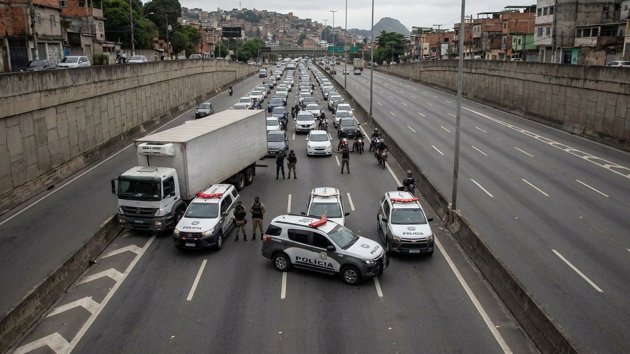 Polícia impede roubo de carga na Linha Amarela; trânsito foi afetado na região