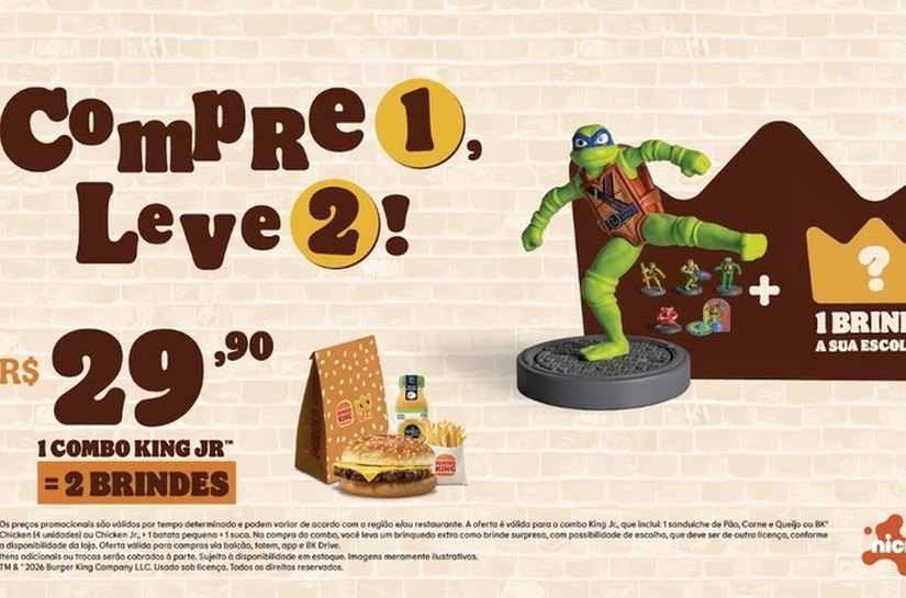 Compre 1, leve 2: Burger King® lança oferta com brinde extra no Combo King Jr.™