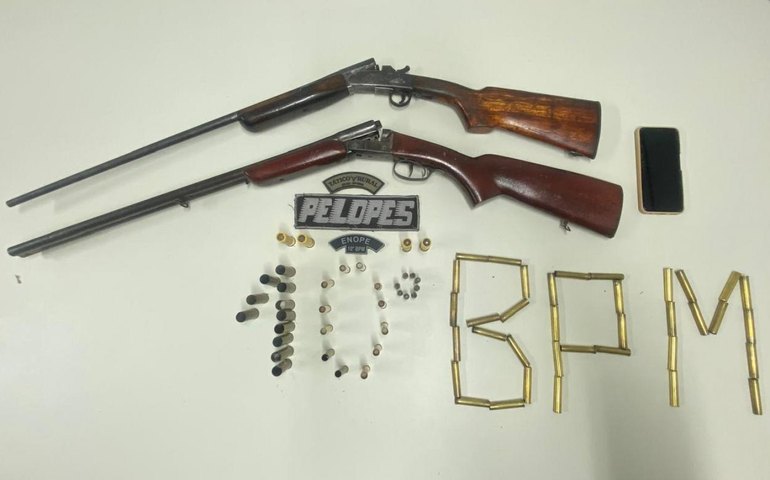 Armas de fogo e drogas são apreendidas pela PM em ações no Agreste