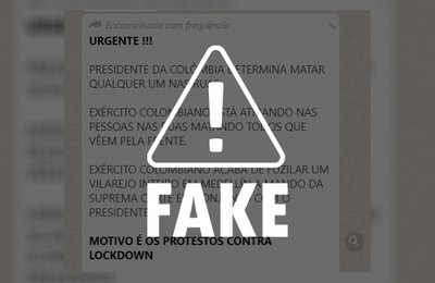 Protestos na Colômbia não têm qualquer relação com a Covid-19 ou com lockdowns