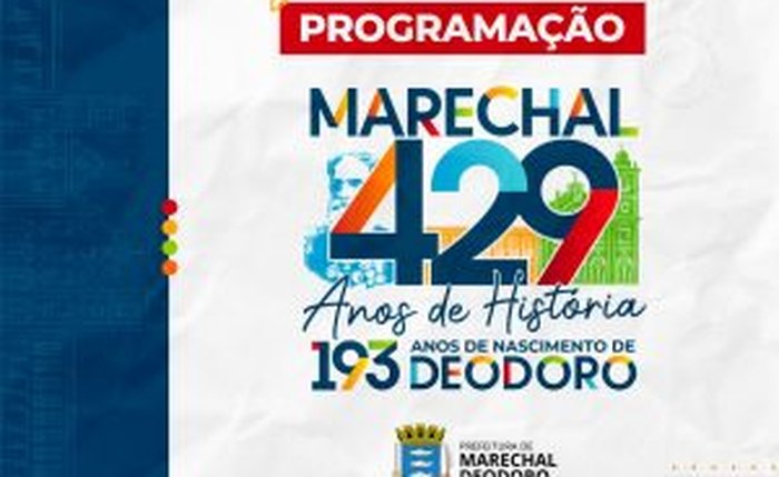 Ações serão realizadas de 31 de julho a 6 de agosto e serão transmitidas pelas redes sociais da Prefeitura de Marechal Deodoro