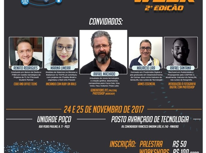 No Senac: Rafael Machado, entusiasta de novas tecnologias, participa da 2ª edição da Technology Week