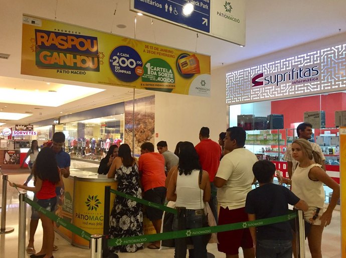 Clientes ganharão prêmios no ‘Raspou, Ganhou Pátio Maceió’