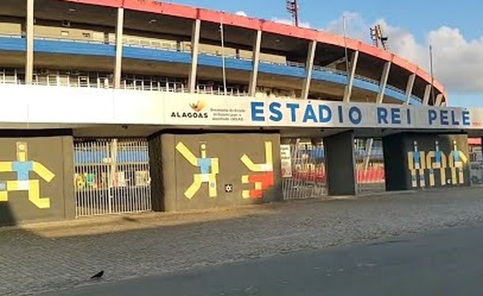 Fachada do Estádio Rei Pelé