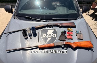 Polícia Militar apreende armas de fogo e munições no Benedito Bentes