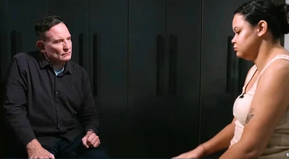 Roberto Cabrini entrevistou a vítima, Maria Daniela. - Foto: Reprodução/TV Record