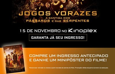 Kinoplex anuncia venda antecipada de ingressos para Jogos Vorazes com brinde especial