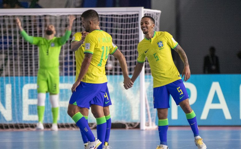 Futsal: Brasil goleia Costa Rica e chega às quartas da Copa do Mundo