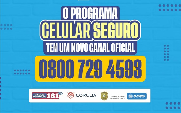 Programa Celular Seguro disponibiliza 0800 para reforçar atendimento à população