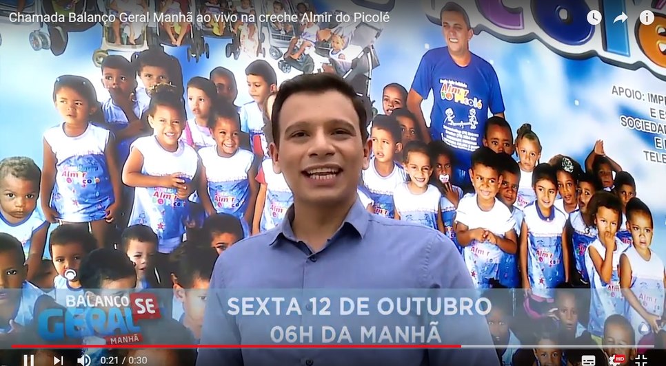 Balanço Geral Manhã na creche Almir do Picolé