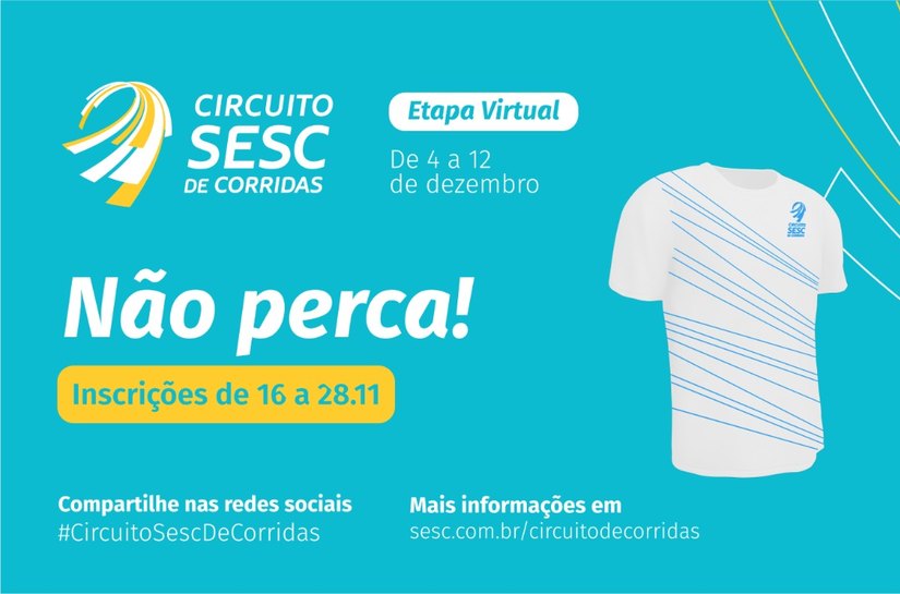Circuito Sesc de Corridas promove etapa virtual solidária em dezembro