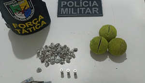 Bolas de tênis com maconha são apreendidas na Orla de Aracaju / Foto: Foto: Polícia Militar/SE