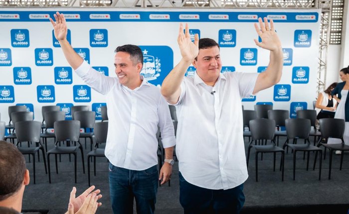 Prefeito de Rio Largo Pedro Carlos e governador de Alagoas Paulo Dantas