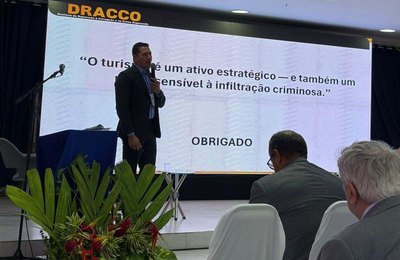 Delegado da DRACCO participa do I Simpósio do Fórum Internacional de Ciências Policiais com foco no turismo